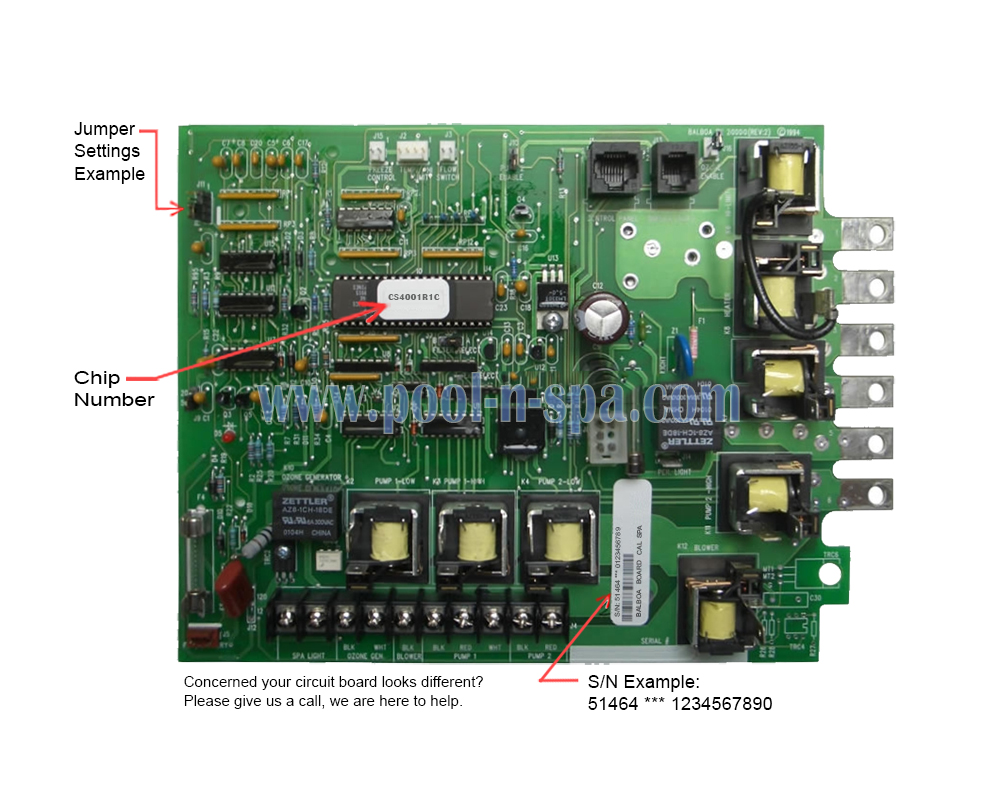 Balboa 51464 Circuit Board CS4001R1(x), Cal Spa ELE09100250 - Click Image to Close