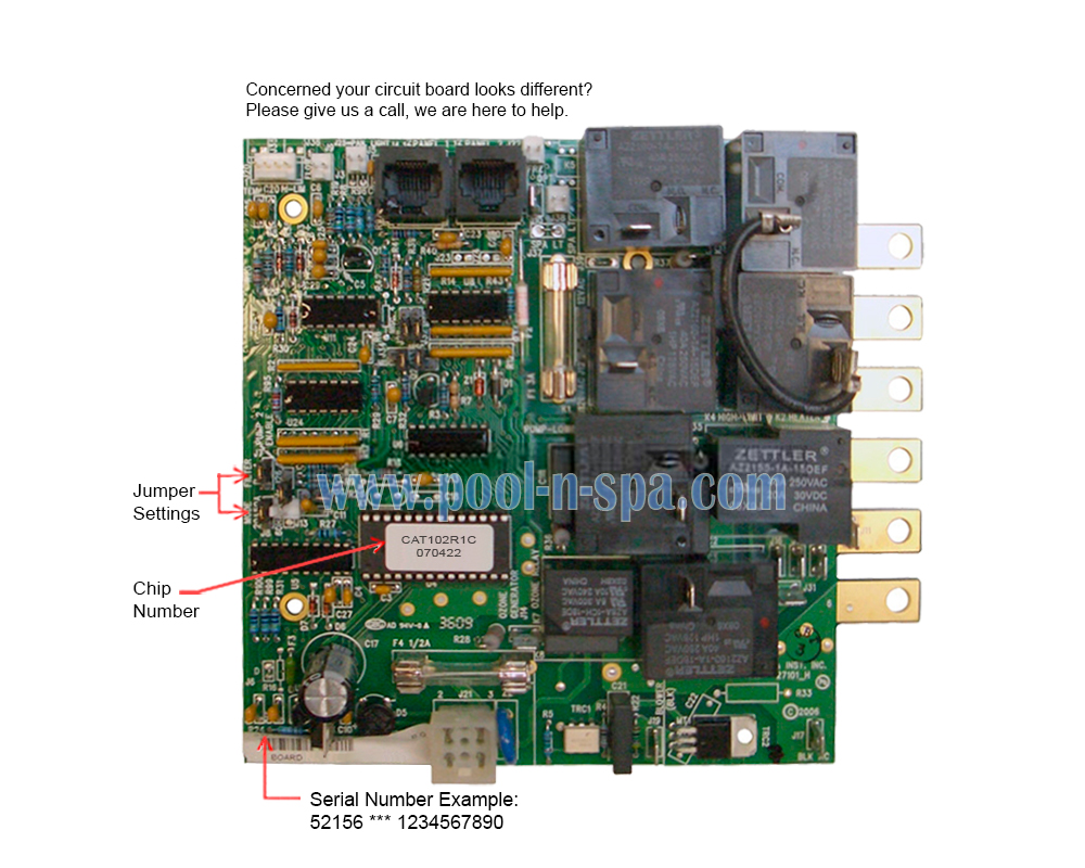 Balboa 52156 Circuit Board CAT102R1(x), Catalina Spas 91-256 - Click Image to Close