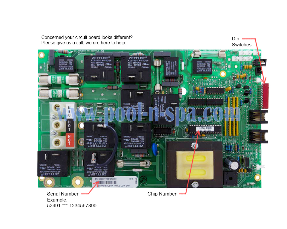 Balboa 52491 Circuit Board 1000LER1(x) - Click Image to Close