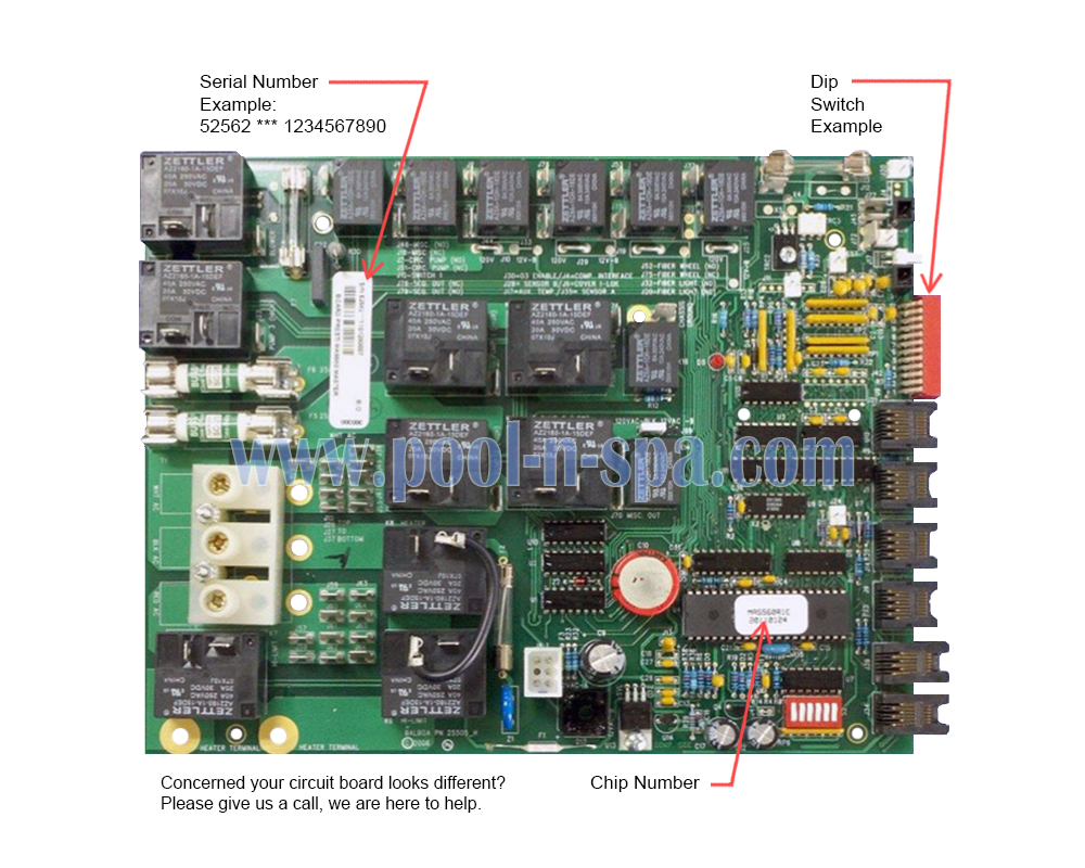 Balboa 52562 Circuit Board MAS560R1(x), Master Spas X801050 - Click Image to Close