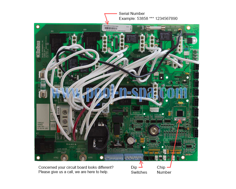 Balboa 53858 (EL8000M3R1(x), EL8000R1(x)) Circuit Board - Click Image to Close