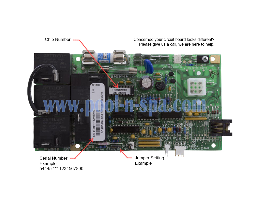 Balboa 54445 Circuit Board ICON10R1(x), Icon Spas - Click Image to Close