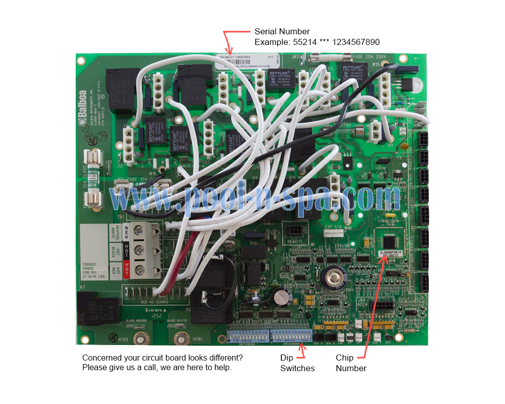 Balboa 55214 Circuit Board EL8000M3R1(x) - Click Image to Close