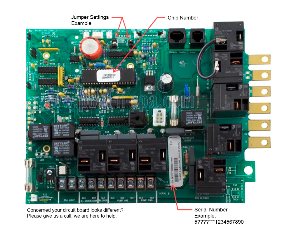 Balboa 50975 Circuit Board MAS300R1(x) Alt Repl, Master Spas X801000 - Click Image to Close