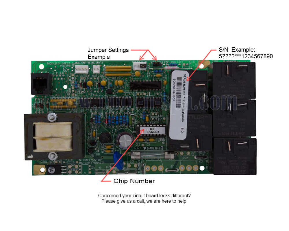 Balboa 50643 Circuit Board EZ2R1(x) Alt Replacement, Conway, Emerald - Click Image to Close