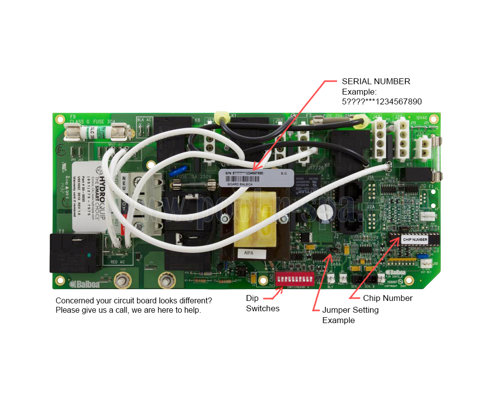 Balboa 54357 Circuit Board VS501ZR1(x) Alt Replacement - Click Image to Close