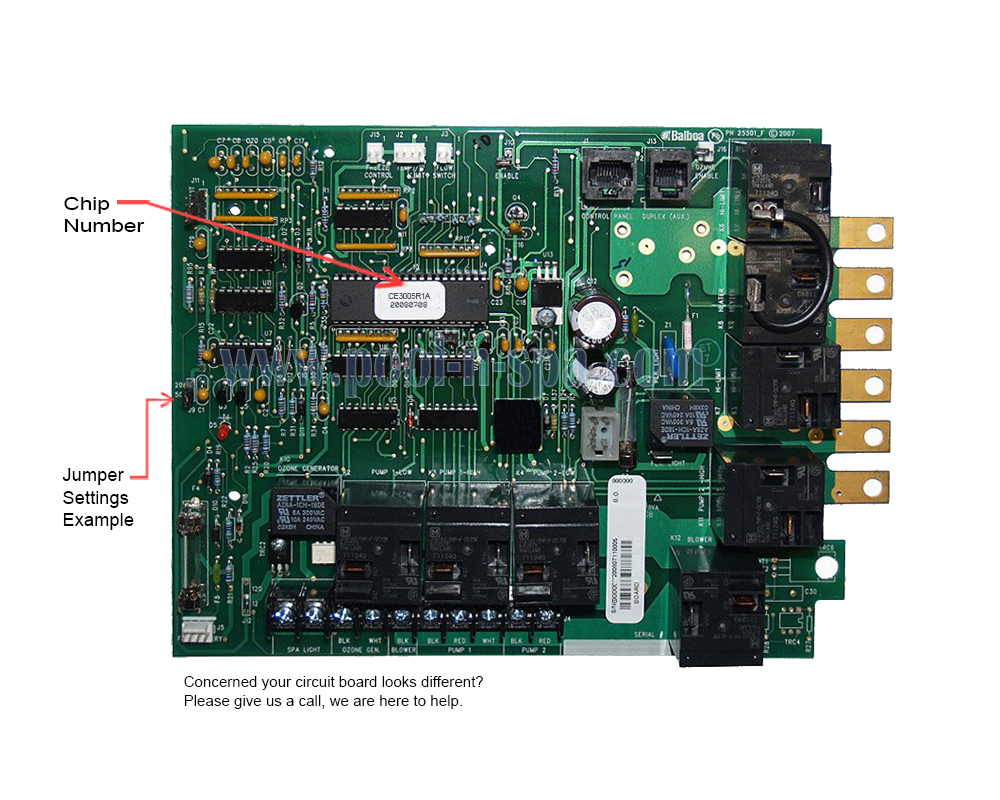 Cal Spa ELE09100215 Circuit Board CE3005R1(x), Balboa - Click Image to Close