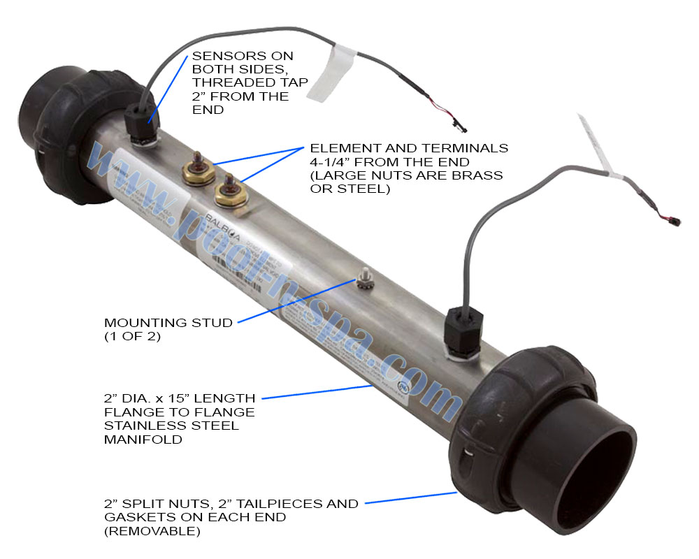 Balboa 55625 Heater, 4.0KW, Titanium, M7 - Click Image to Close