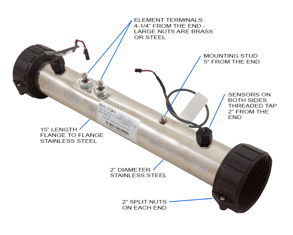 Balboa 58083 Heater, 5.5KW, M7, LE, VALUE, EL - Click Image to Close