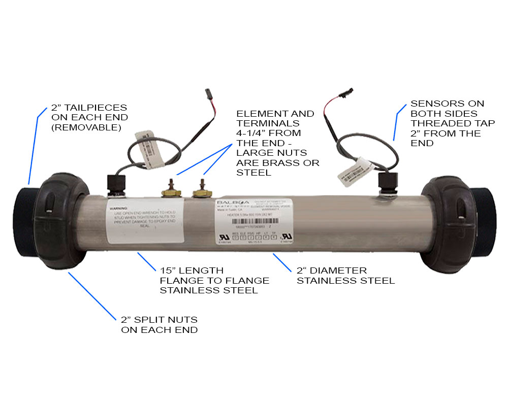 Balboa 58105 Heater, 5.5KW, M7, LE, VALUE - Click Image to Close