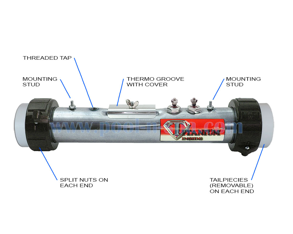 Therm Products C2550-1004TI Heater, 5.5KW, Titanium, ACC - Click Image to Close