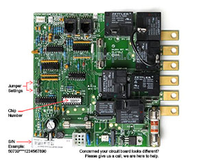 Balboa 50730, 51133, ZX500R1(x), ZX500DR1(x) Circuit Board
