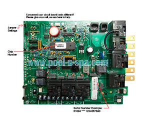 Balboa 51094 Circuit Board 400R1(x), Coleman Spas 100-986