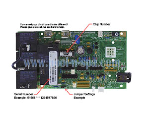 Balboa 51566 Circuit Board D1000R2(x), Dynasty Spas 10849