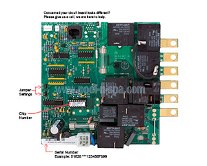 Balboa 51628 Circuit Board LAS104R1(x), LA Spas