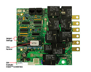Balboa 51903 Circuit Board WS75R1(x), Warm Springs Spas
