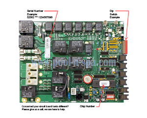 Balboa 52562 Circuit Board MAS560R1(x), Master Spas X801050