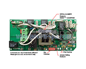 Balboa 53958 Circuit Board MAS501M2R1(x), Master Spas X801035