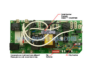 Balboa 53993 Circuit Board CS6300R1(x), Cal Spa ELE09100234