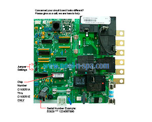 Cal Spa ELE09100035 Circuit Board C1100R1A thru C1100R1E (ONLY)