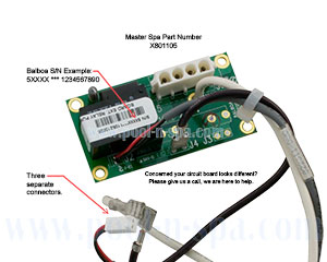 Master Spas X801105 Extension Relay Circuit Board