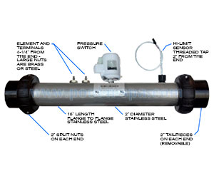 Hydro-Quip 26-58019-7S-KSP Heater, 5.5KW